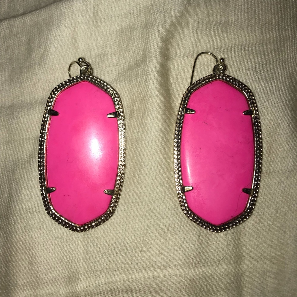 Hot pink Kendra Scott earrings